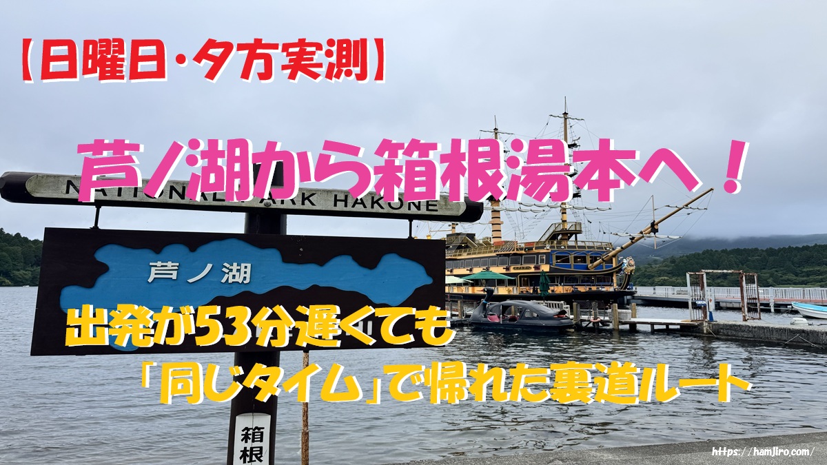 箱根湯本から芦ノ湖への最速ルートは？バスとロープウェイを徹底比較