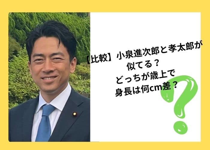小泉孝太郎と進次郎は本当に似てる？声や顔立ちの決定的違いと素顔