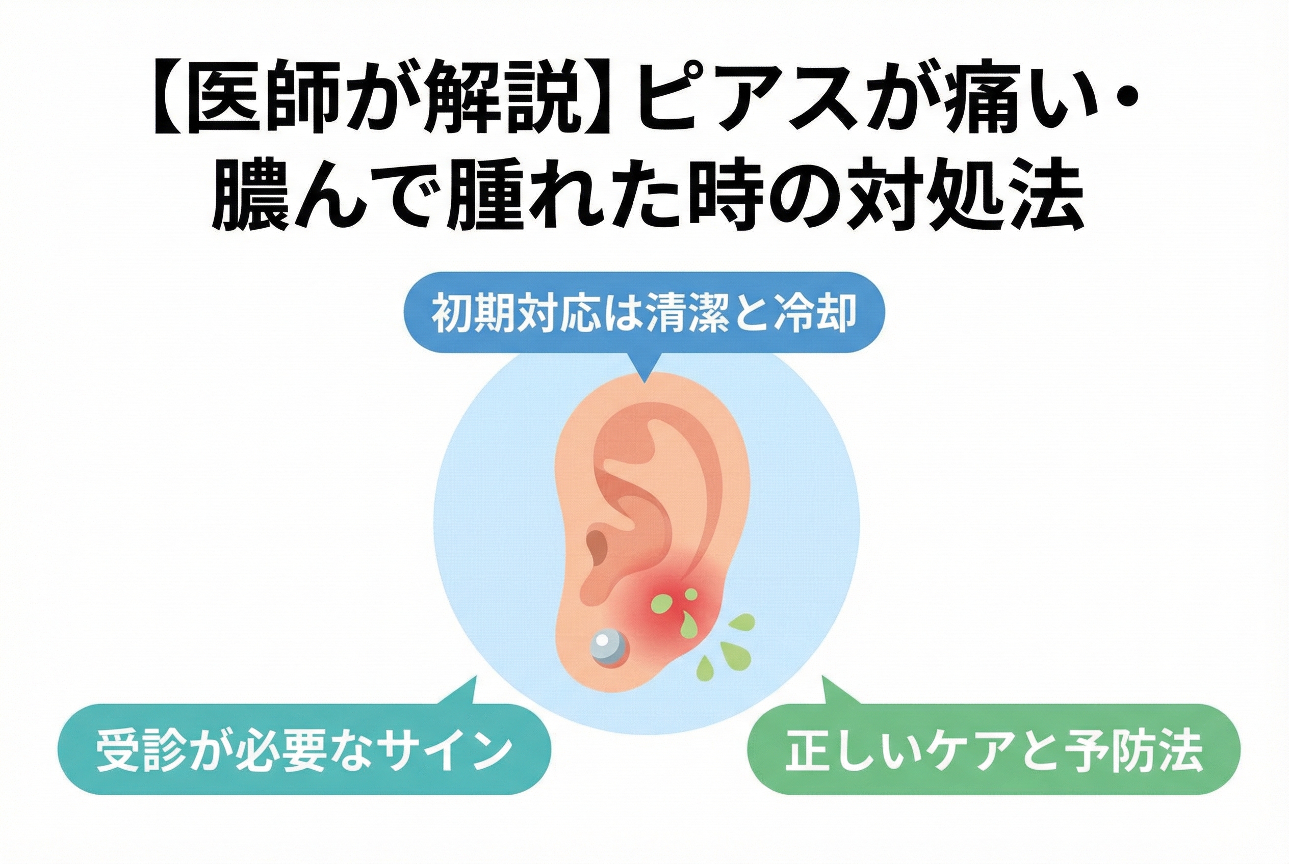 ピアスで耳がパンパンに腫れた！痛みの原因と外すべきかの判断基準