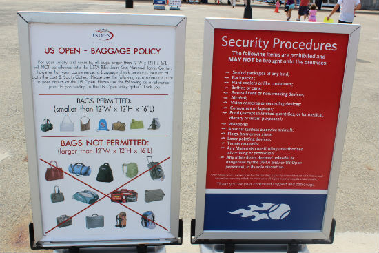 Us Open Bag Size Policy