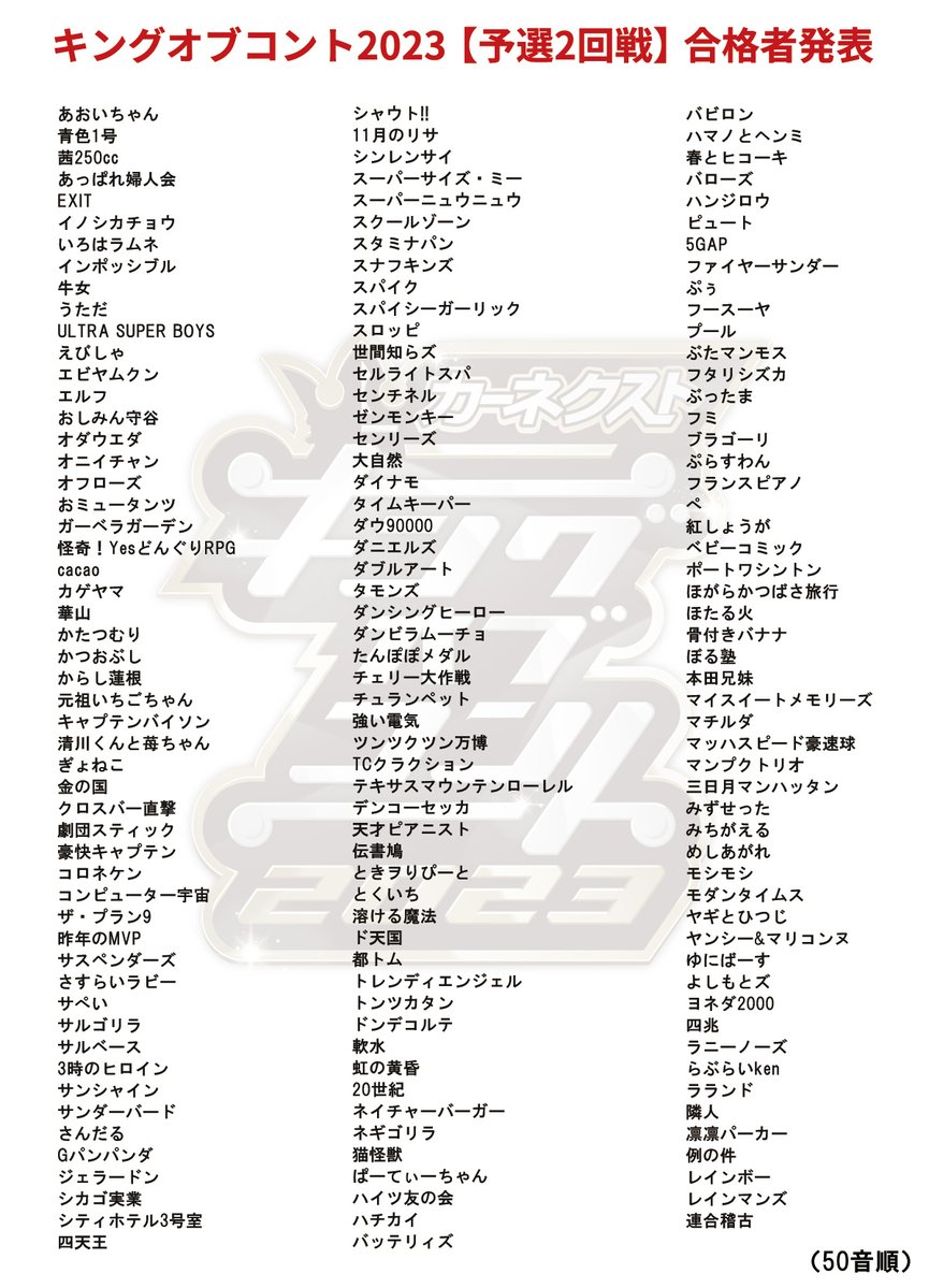 キングオブコント順番の勝率データ！歴代出番と審査の真相を徹底解剖