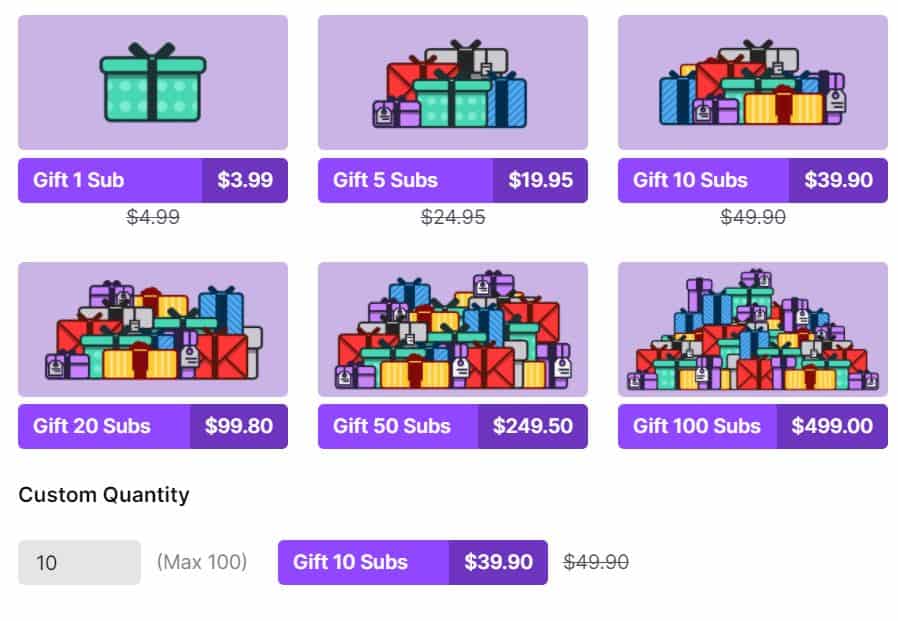 How Much Is a Gifted Sub