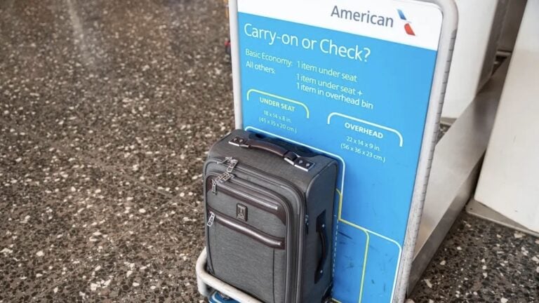 American Airlines Bag Cut Off