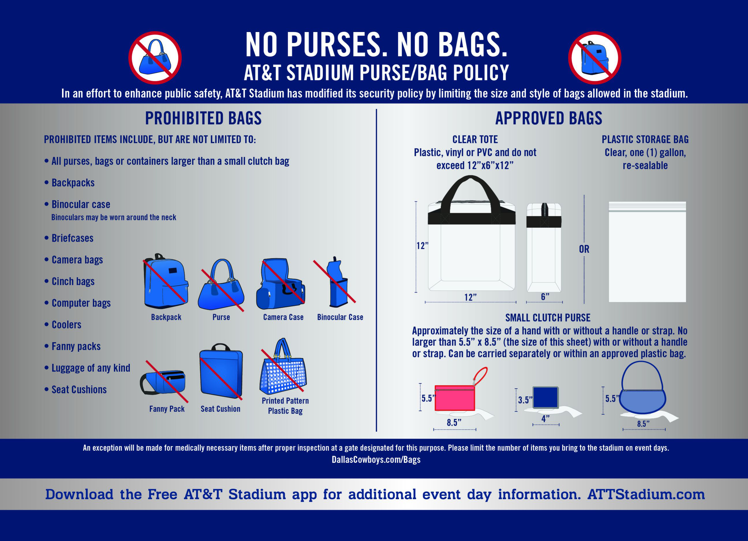 At&T Stadium Bag Policy 2017