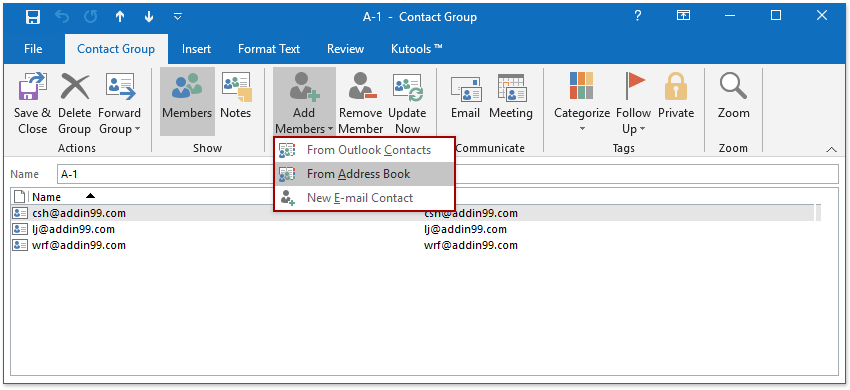 Edit Contact Group Outlook