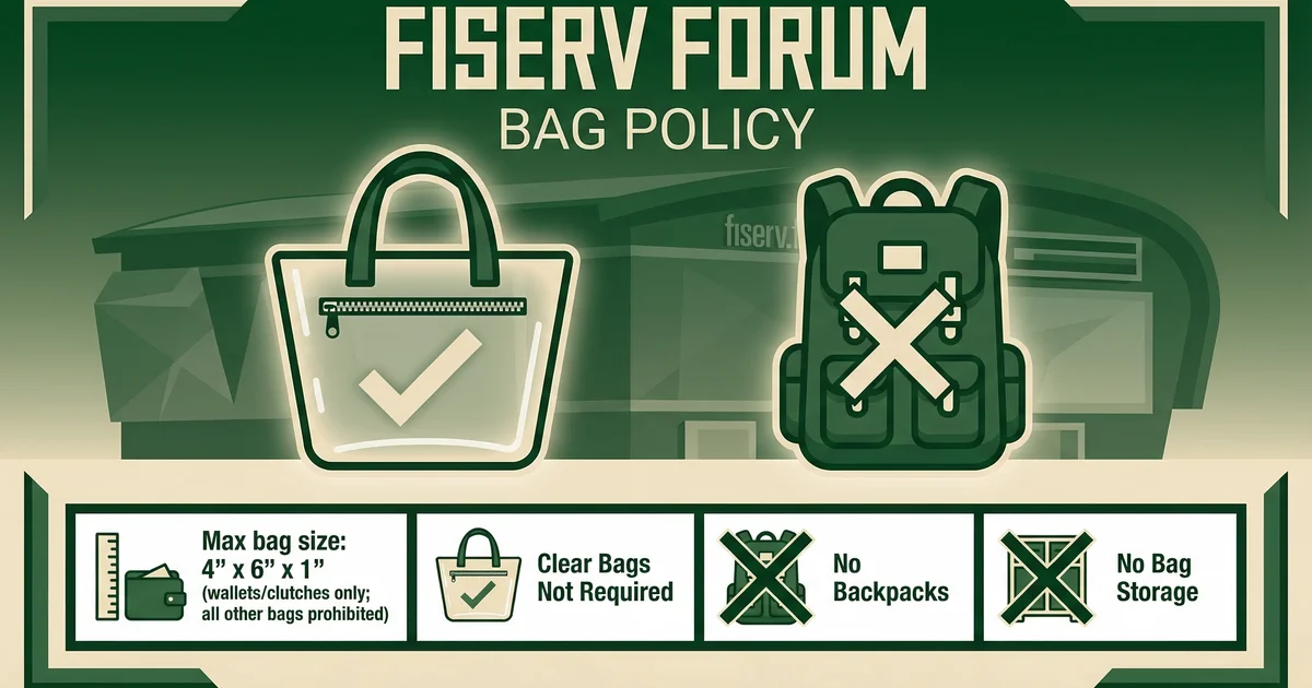 Fiserv Forum No Bag Policy