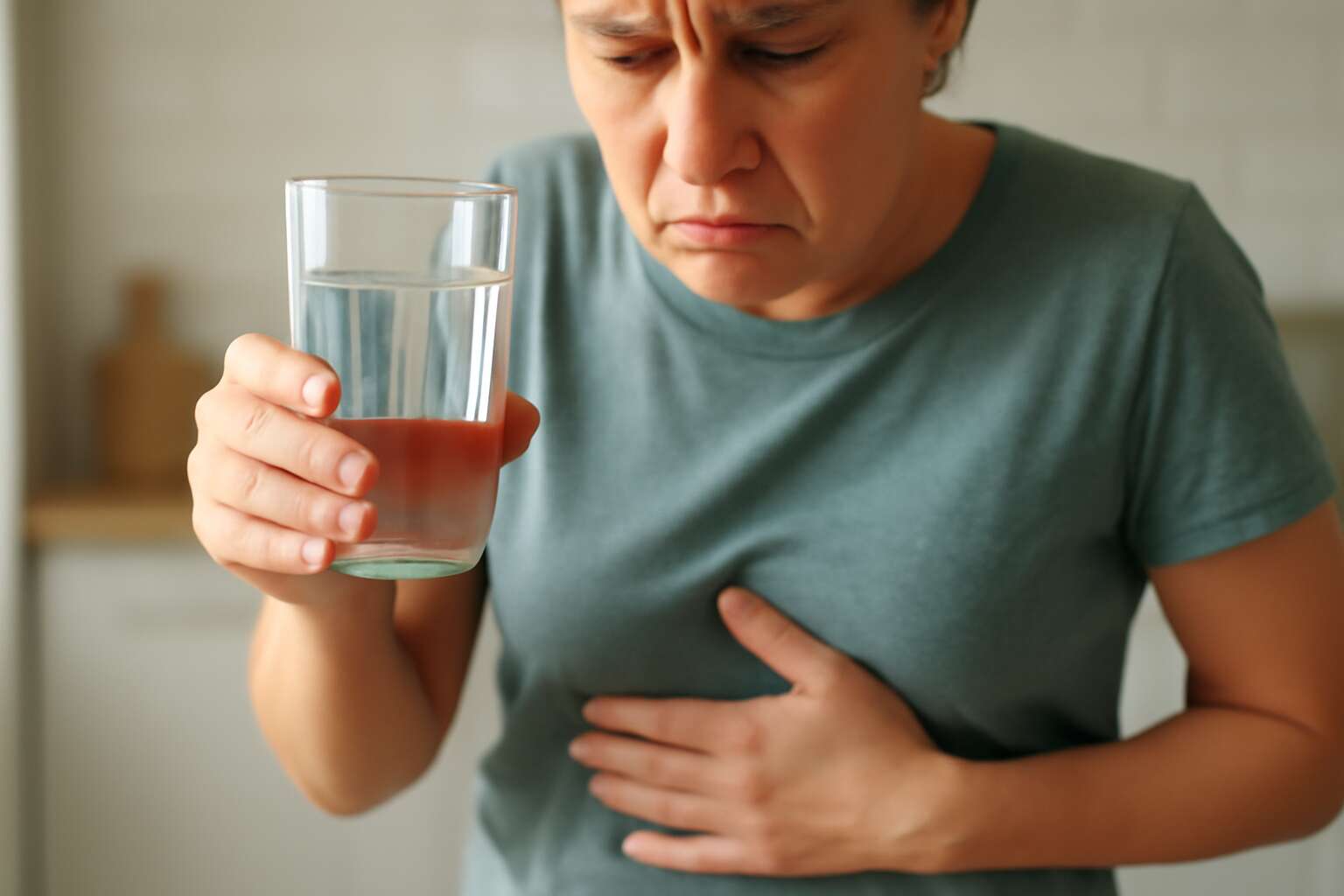 Sharp Pain in Stomach After Drinking Water