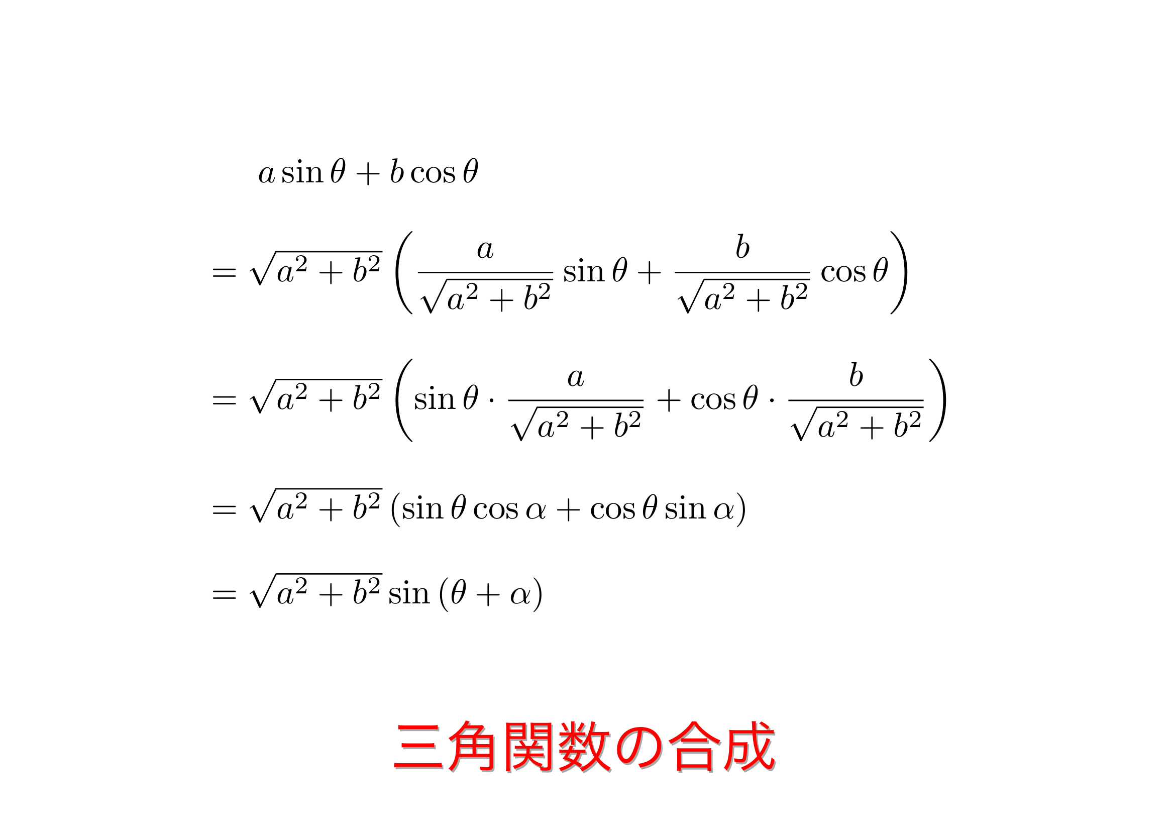 三角関数のCos合成で差をつける！Sinより簡単な理由と導出法