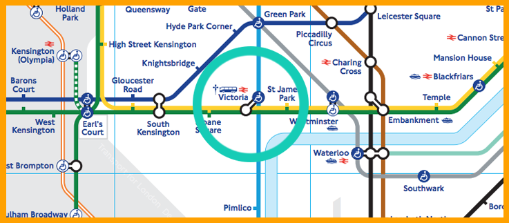 Victoria Station to Kings Cross Tube