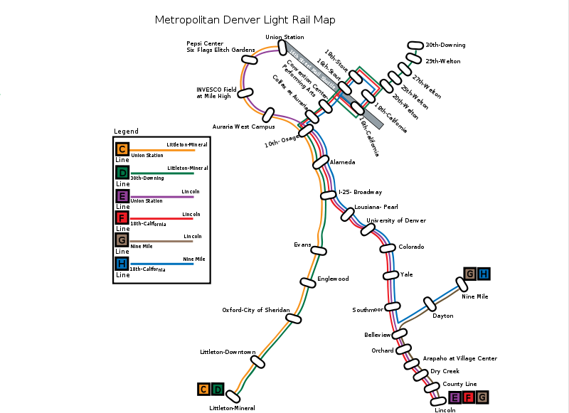 Denver Airport Light Rail Map