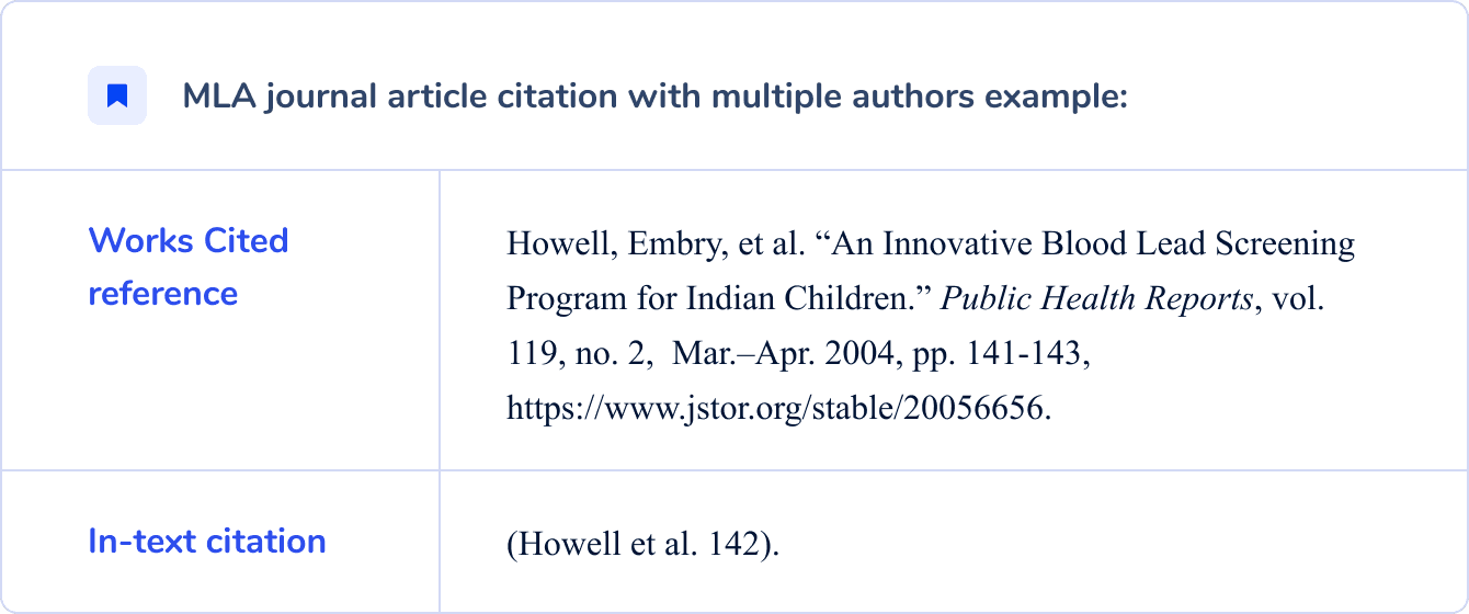 Mla Citations with Multiple Authors