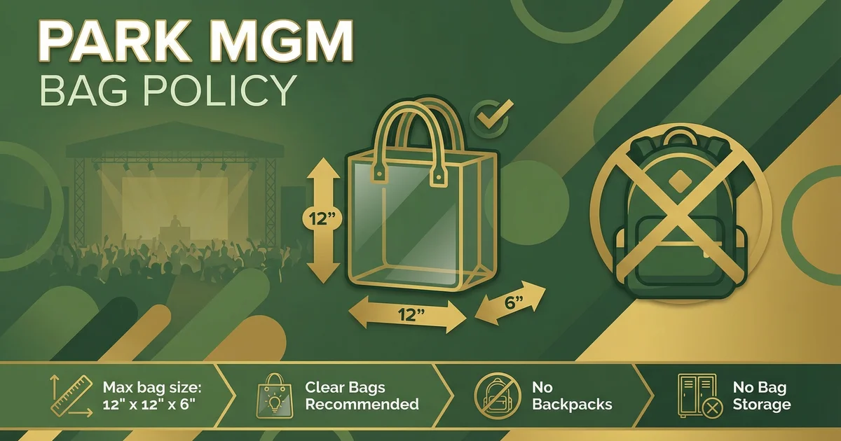 Park Mgm Concert Bag Policy