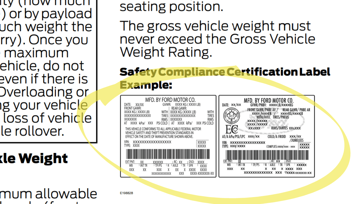 2026 Ford F-150 Curb Weight or Net Weight Florida Registration