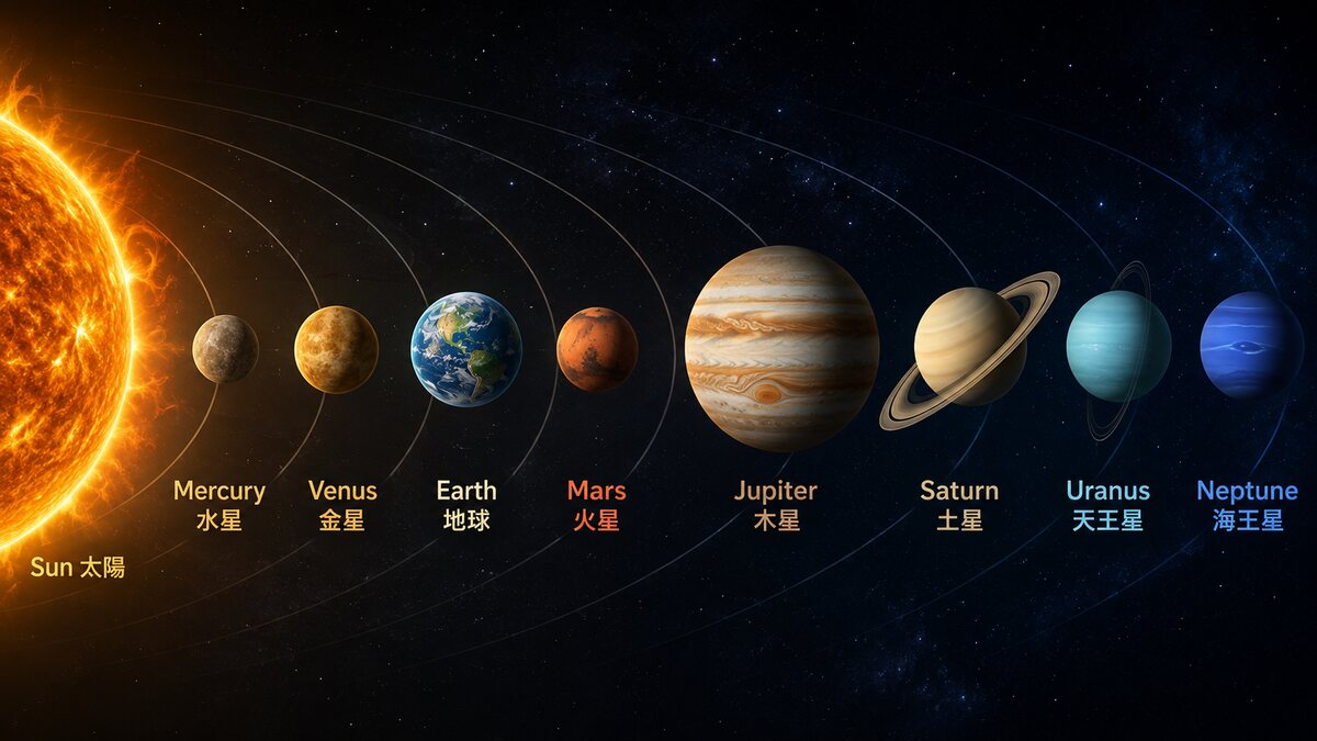 太陽系の惑星英語一覧と発音のコツ！語源や語呂合わせまで徹底解説